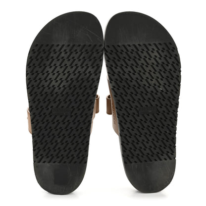 Hermes Calfskin Womens Chypre Sandals 40 Gold 6 of 11