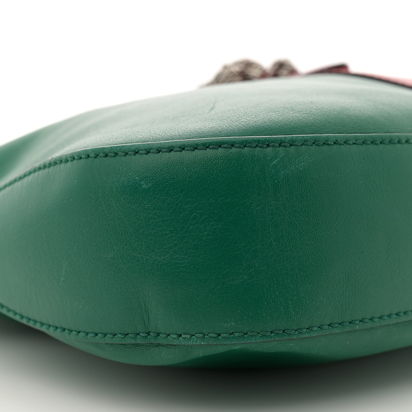 Calfskin Web Stripe Medium Dionysus Hobo Emerald