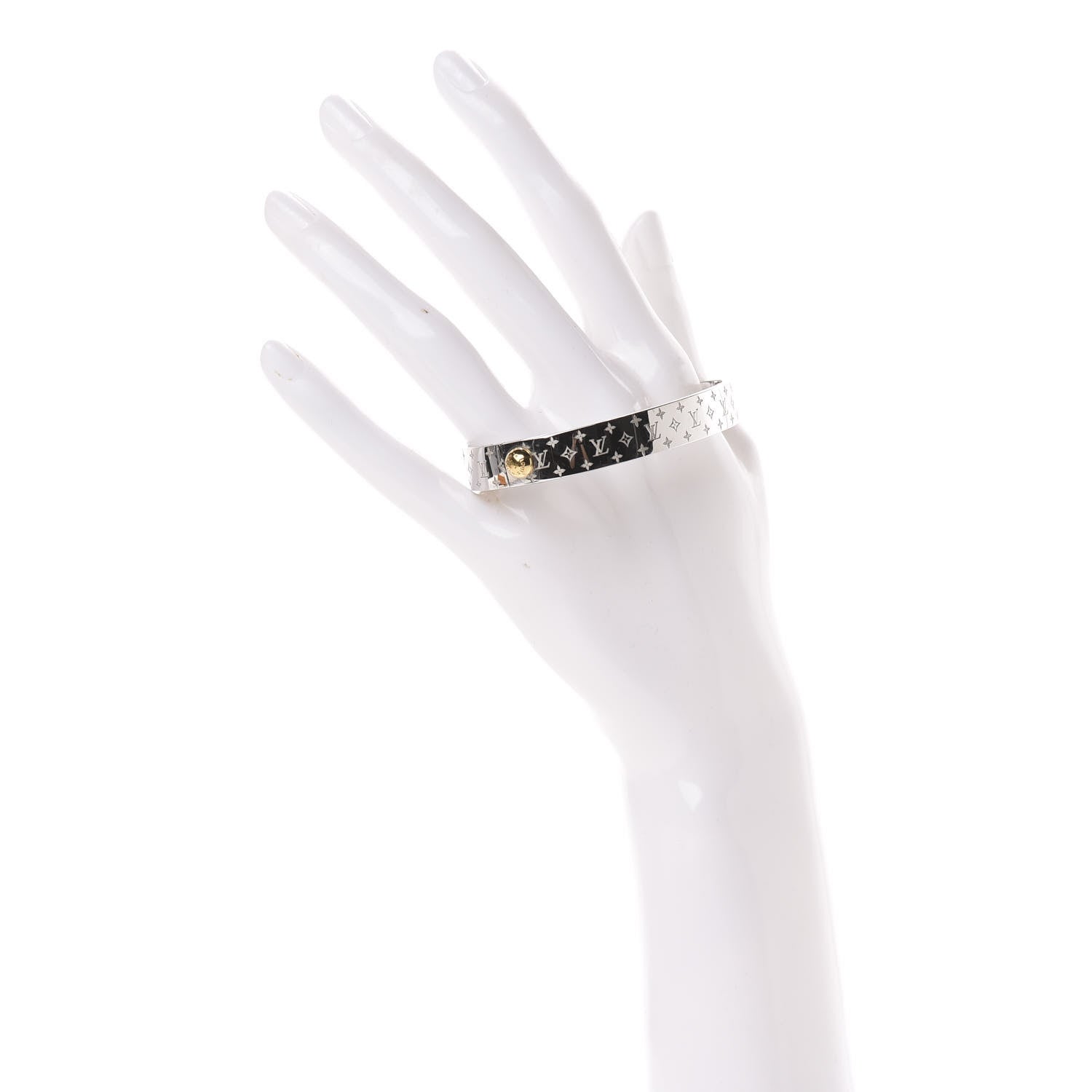 Louis Vuitton Palladium Monogram Nanogram Cuff M 2 of 6