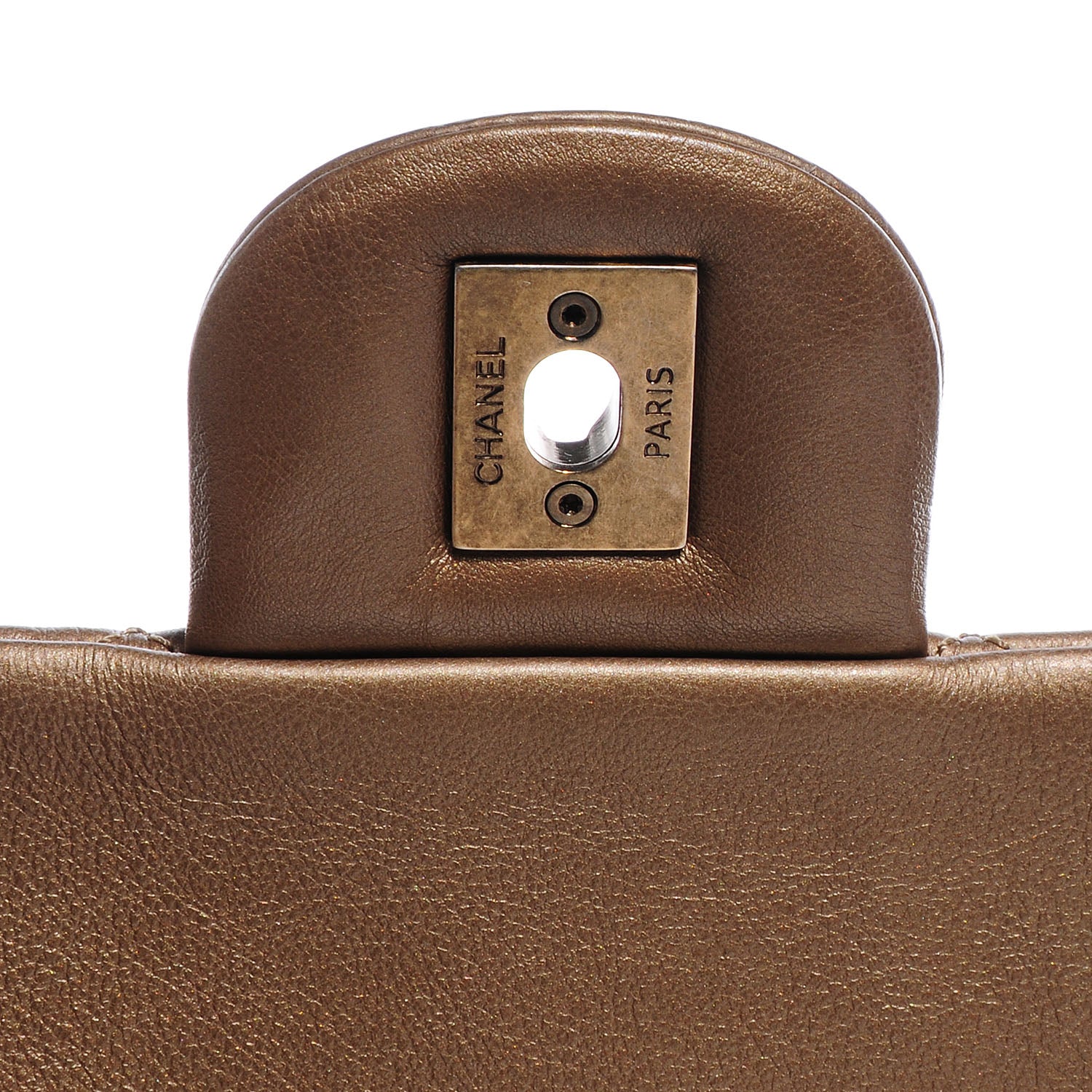 Chanel Calfskin Medium Crown Flap Gold 6 of 9