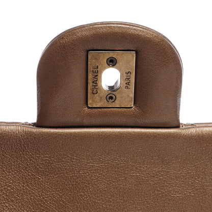 Chanel Calfskin Medium Crown Flap Gold 6 of 9