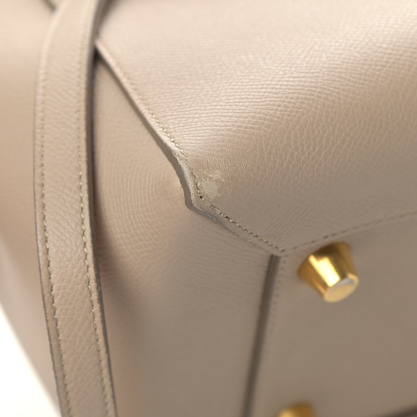Grained Calfskin Mini Belt Bag Light Taupe