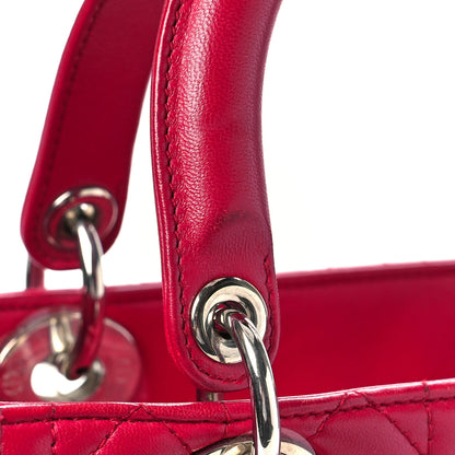 Christian Dior Lambskin Cannage Medium Lady Dior Fuchsia 12 of 14