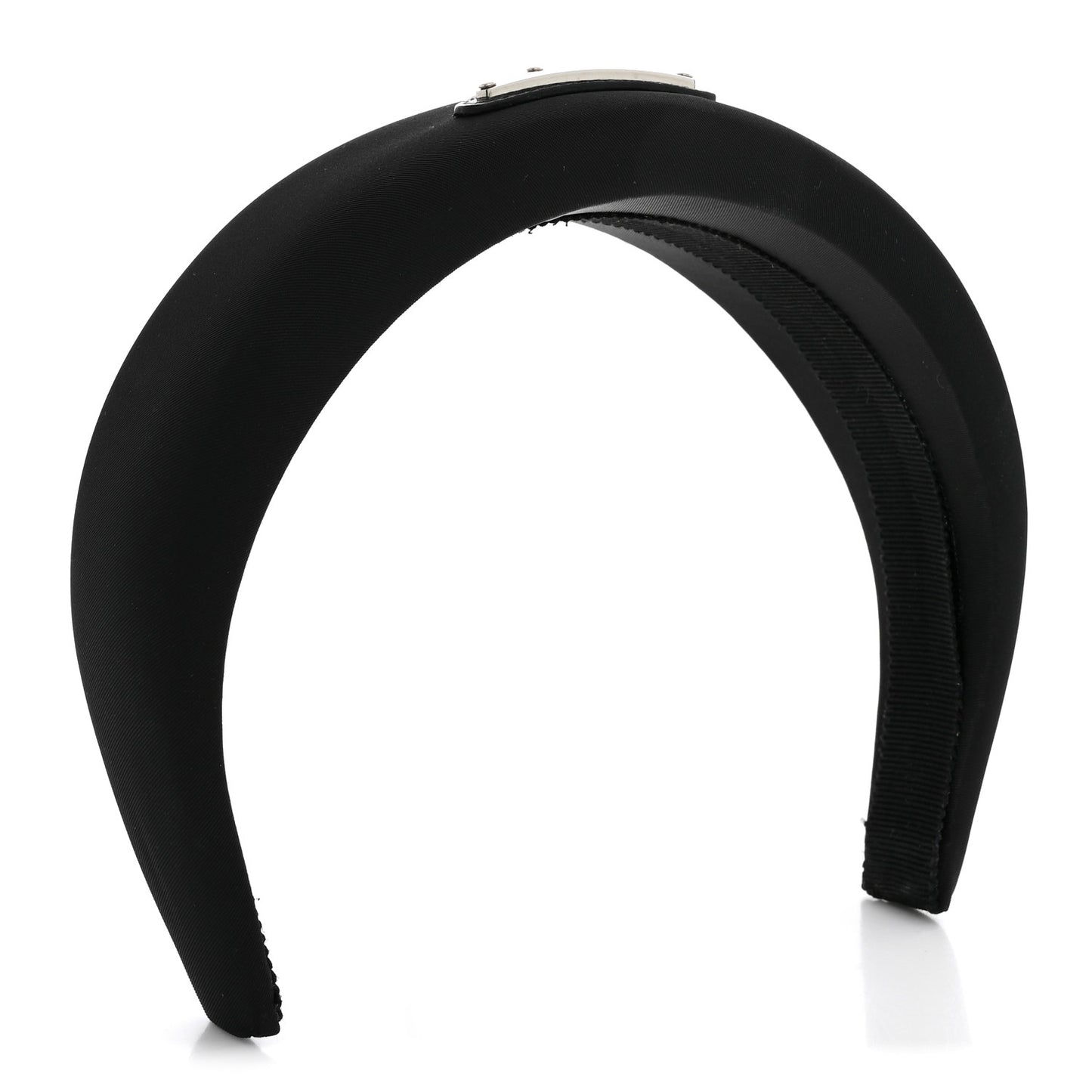 Re-Nylon Metal Triangle Logo Headband Black