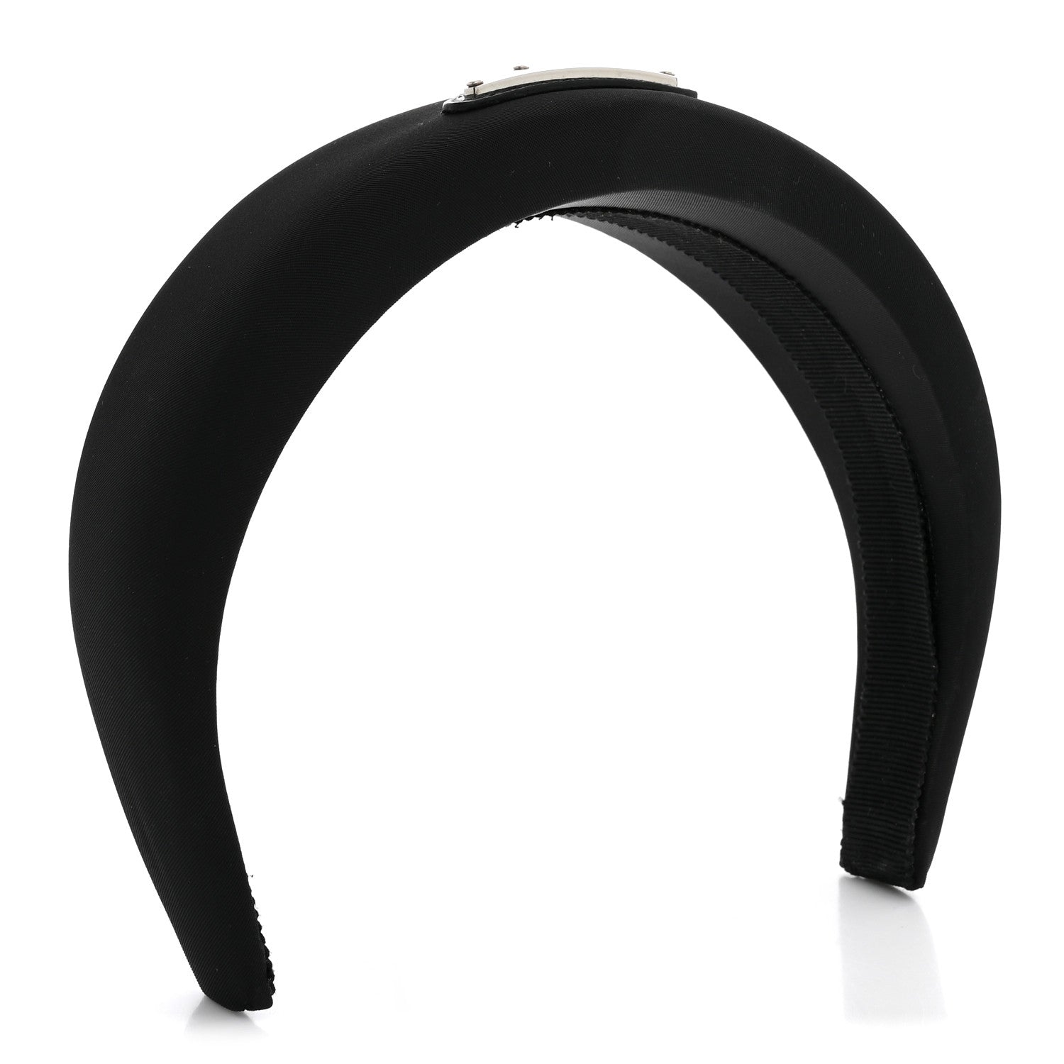 Prada Re-Nylon Metal Triangle Logo Headband Black 3 of 7