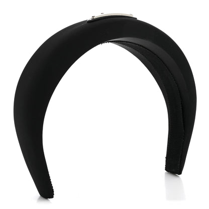 Prada Re-Nylon Metal Triangle Logo Headband Black 3 of 7