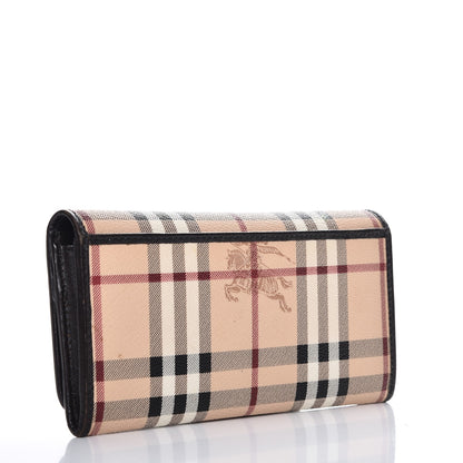 Burberry Haymarket Check Continental Flap Wallet Chocolate 3 of 14