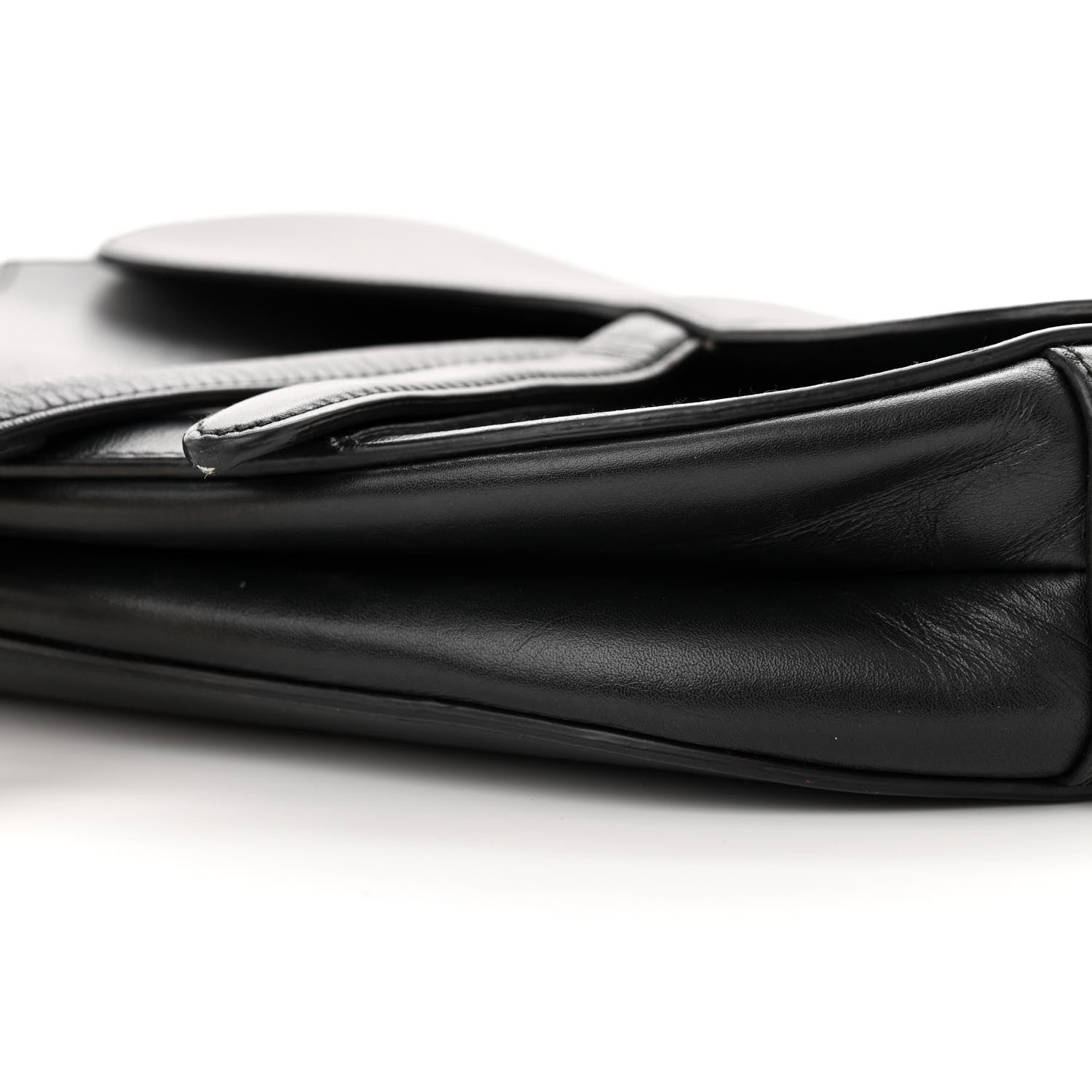 Christian Dior Calfskin Saddle Bag Black 9 of 12