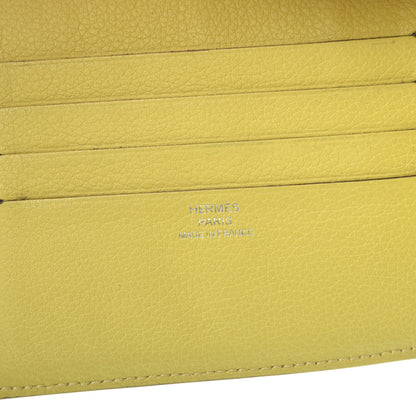 Hermes Evercolor Citizen Twill Compact Wallet Lime Cobalt 6 of 6