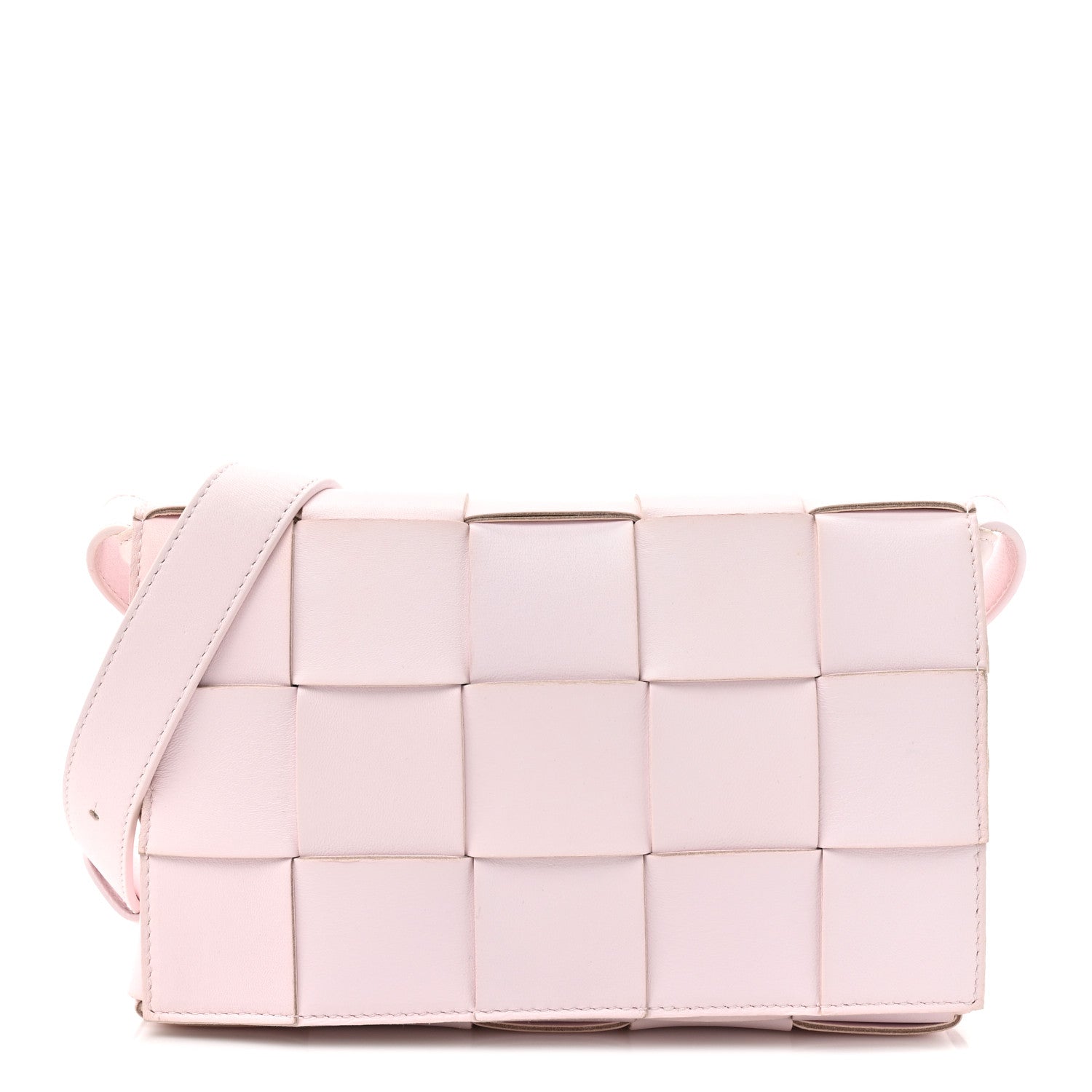 Bottega Veneta Lambskin Maxi Intrecciato Cassette Crossbody Bag Bliss Washed 1 of 10