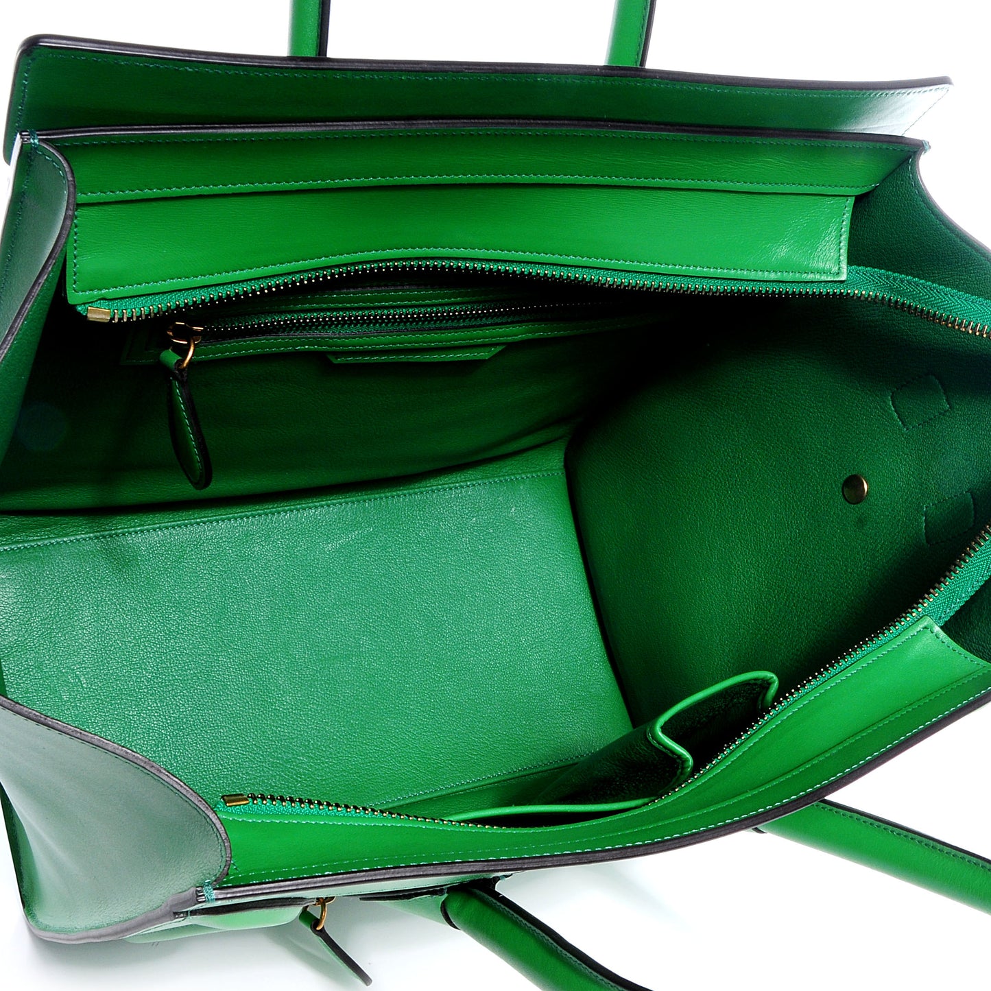 Palmelato Leather Mini Luggage Grass Green