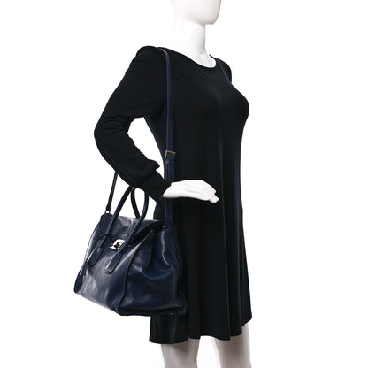 Prada Glace Calf Large Twin Pocket Tote Baltico 2 of 8