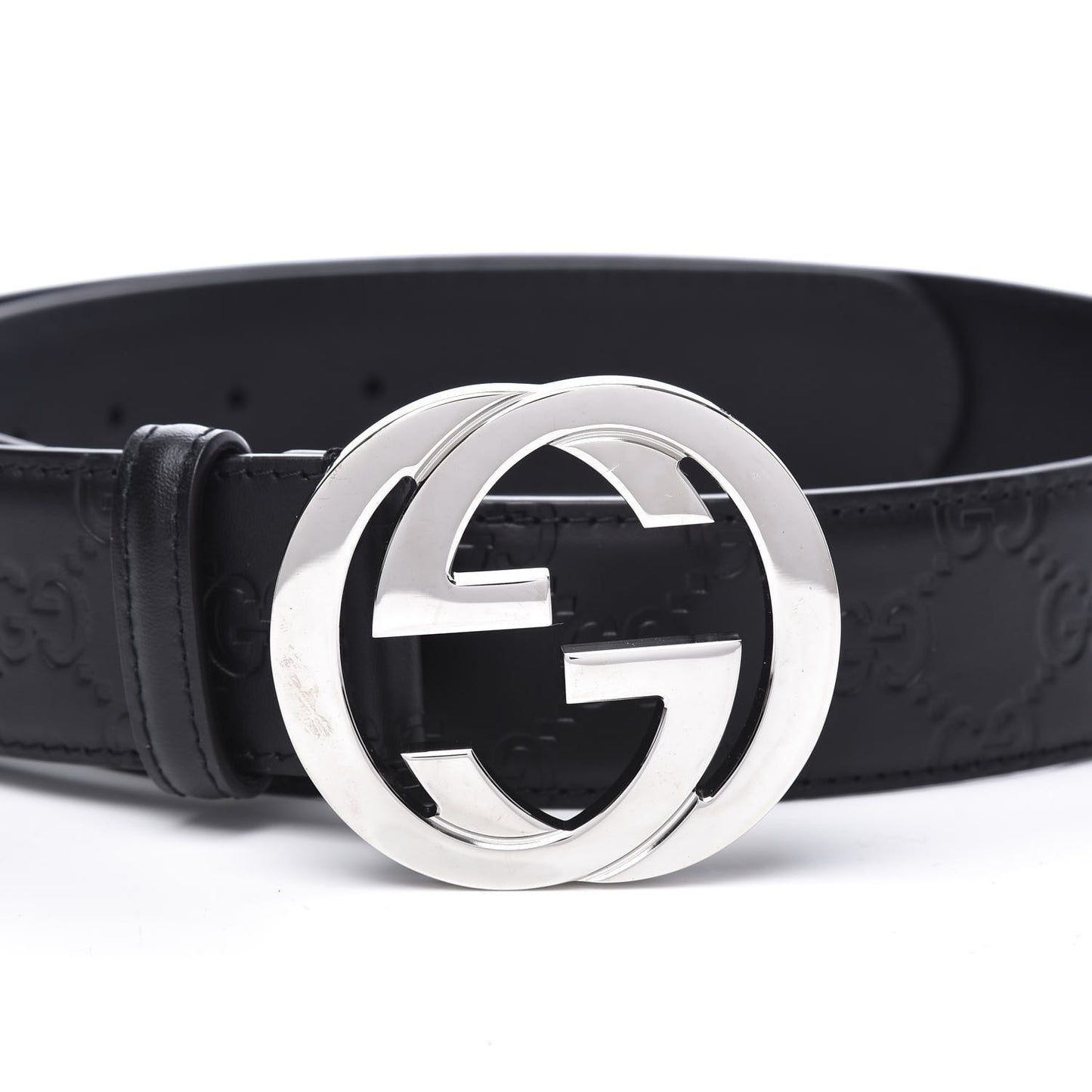 Guccissima Signature Interlocking G 40mm Belt 90 36 Black