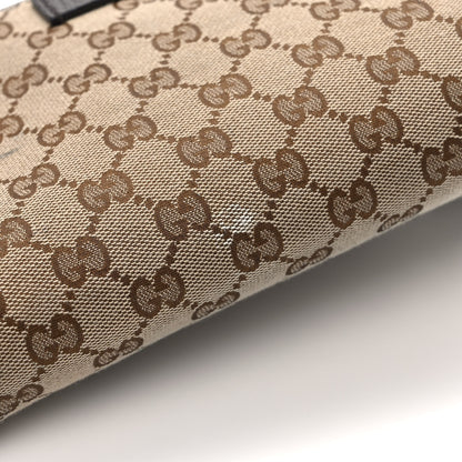 Gucci Monogram Dollar Calfskin Belt Bag Beige Ebony Testa di Moro Marrone Scuro 10 of 11
