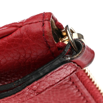 Gucci Pebbled Calfskin Soho Wristlet Vibrant Red 11 of 12