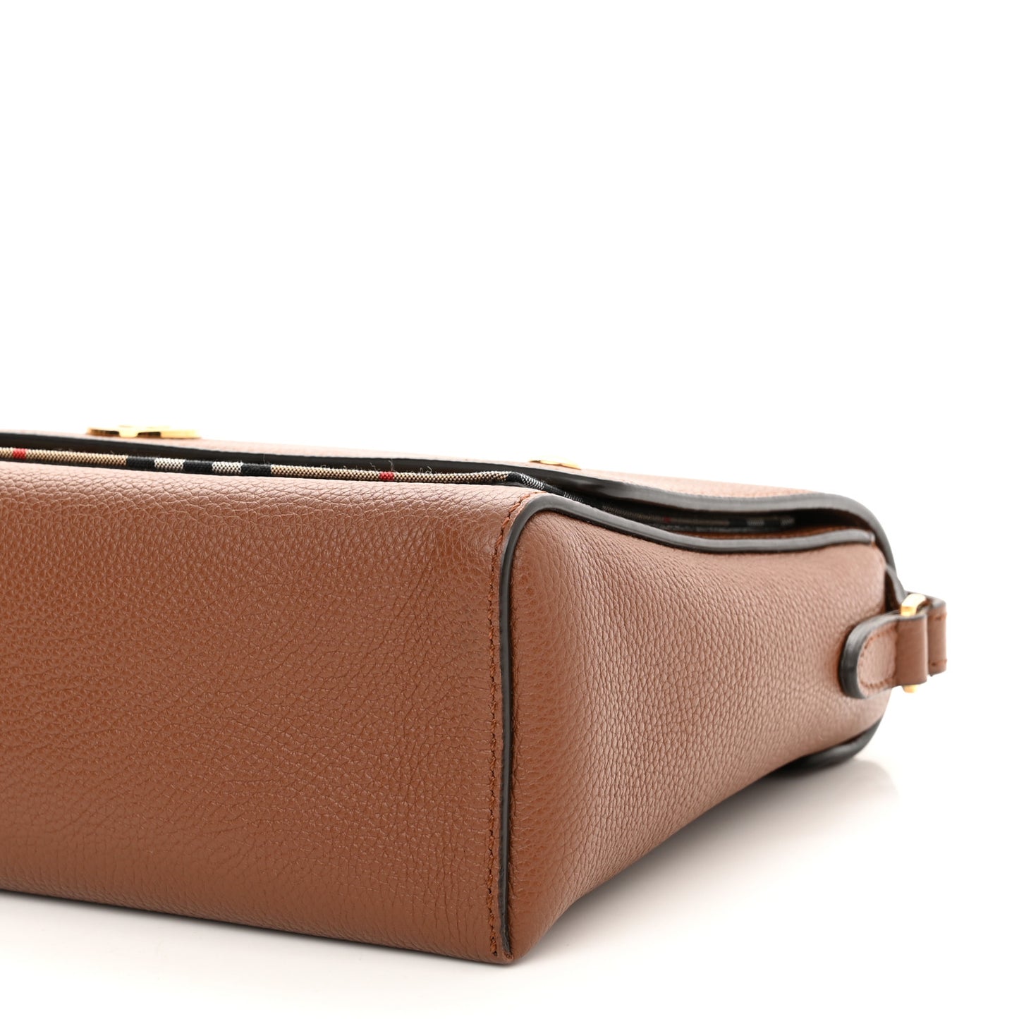 Calfskin Vintage Check Note Crossbody Bag Malt Brown