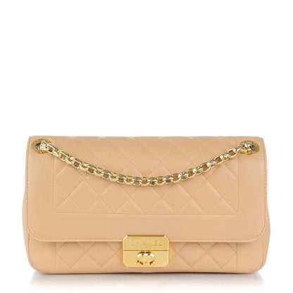 Chanel Lambskin Quilted Large Chic With Me Flap Beige 1 of 8