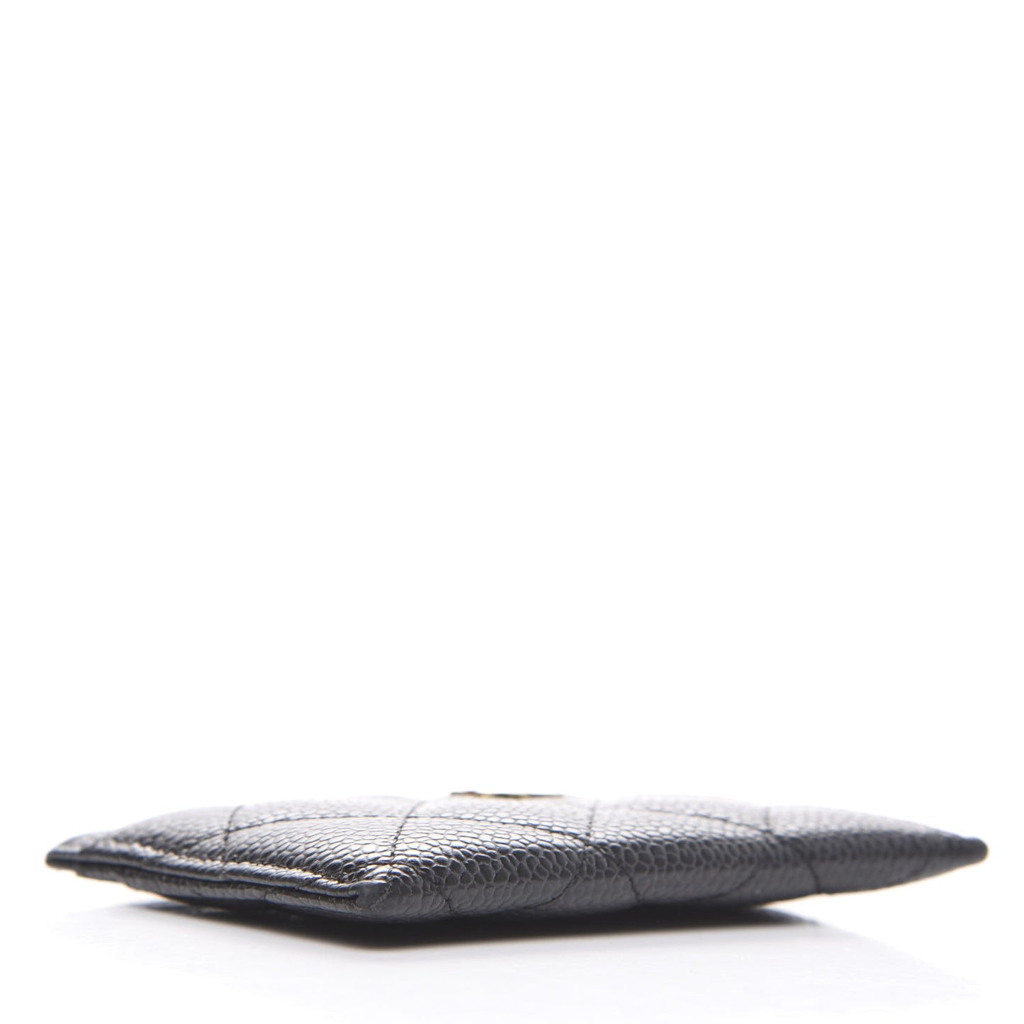 Caviar Quilted Card Holder Black