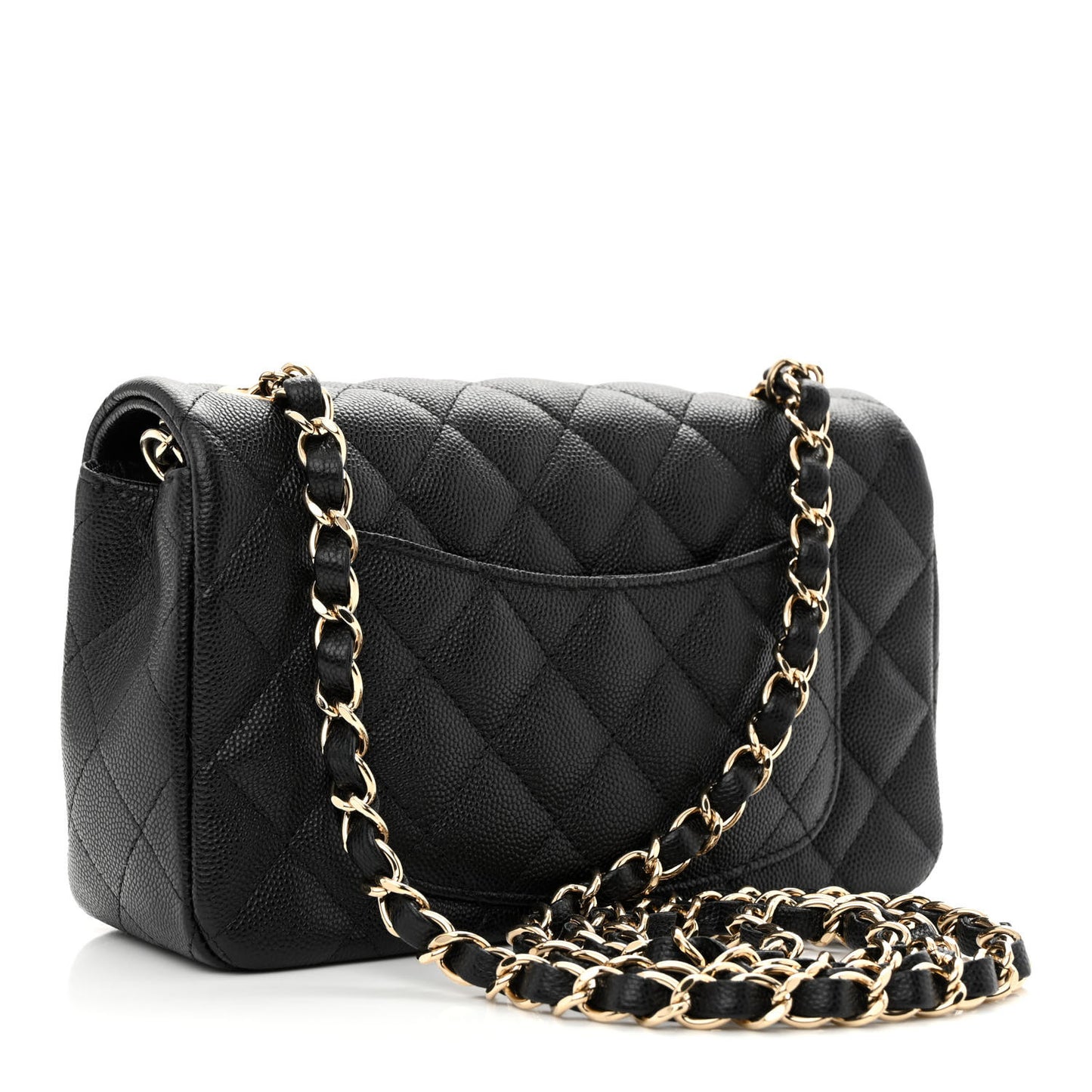 Caviar Quilted Mini Rectangular Flap Black