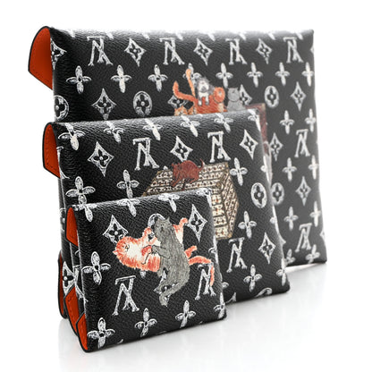 Louis Vuitton Catogram Kirigami Pochette Set Black 5 of 16