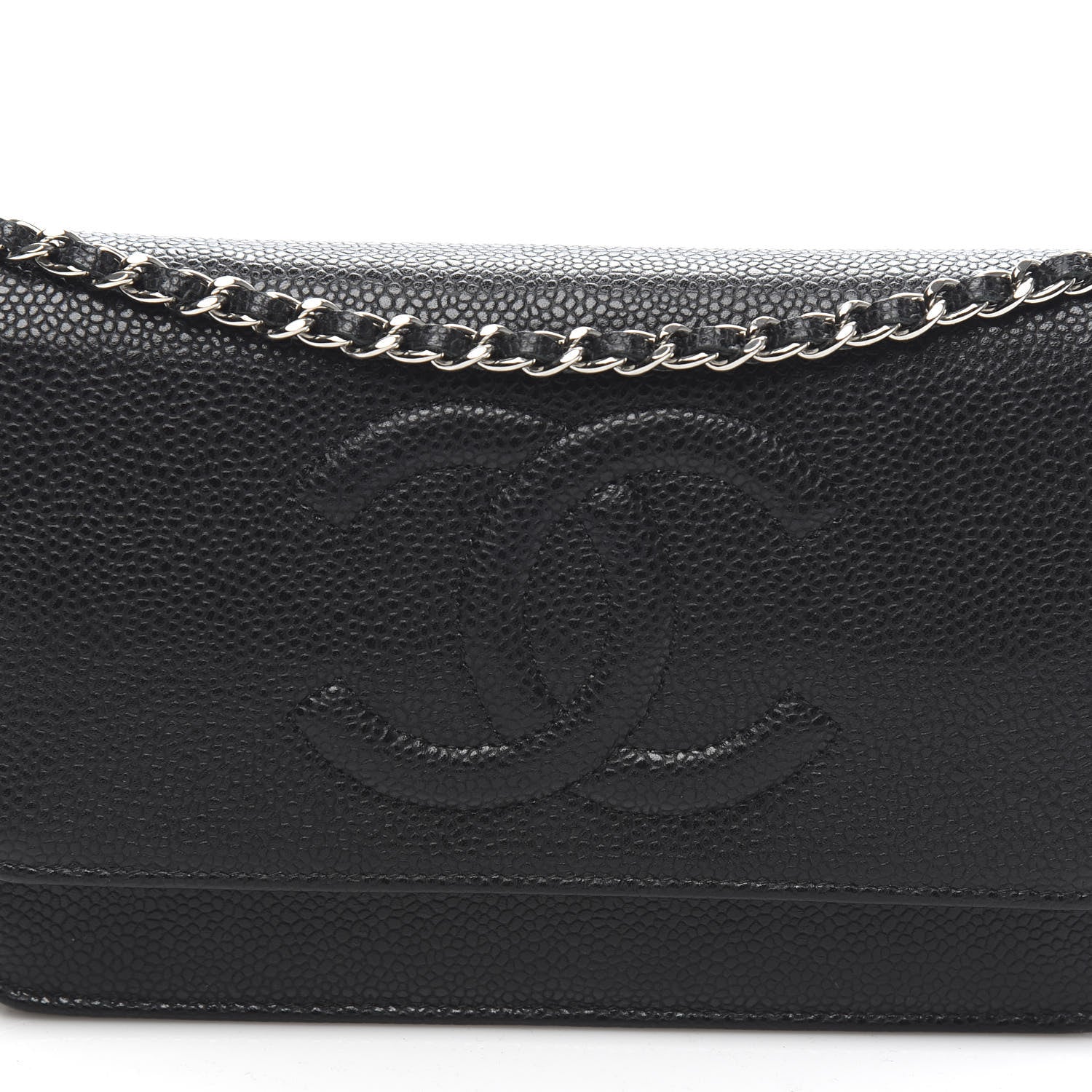 Chanel Caviar Timeless CC Wallet On Chain WOC Black 12 of 12
