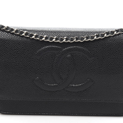 Chanel Caviar Timeless CC Wallet On Chain WOC Black 12 of 12