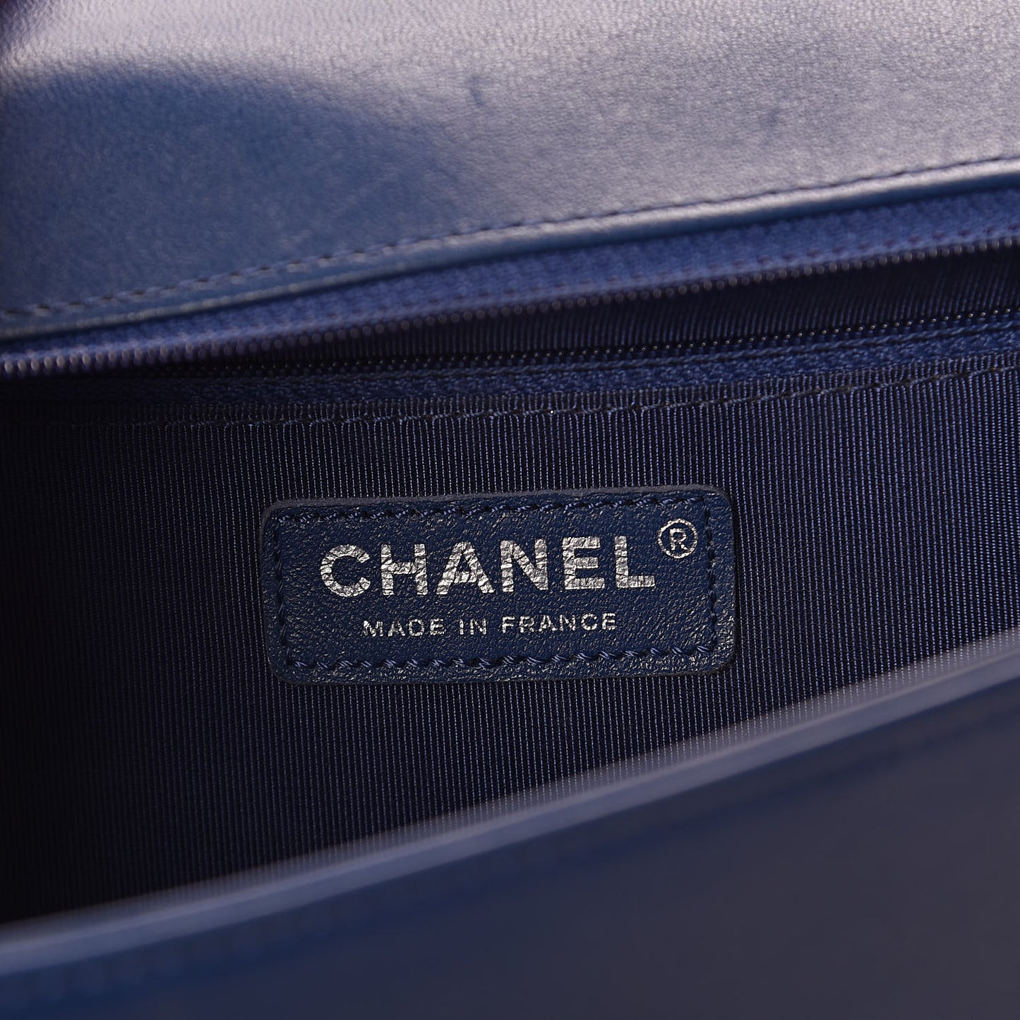 Lambskin Quilted New Medium Boy Flap Dark Navy Blue