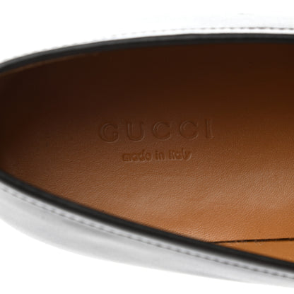 Gucci Calfskin Womens Jordaan Loafers 37.5 Black 7 of 8