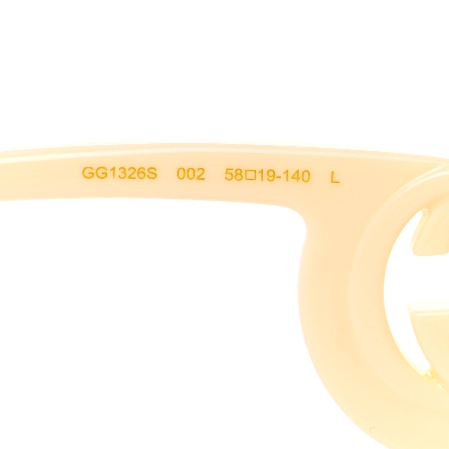 Acetate Rectangle Frame Sunglasses GG1326S White