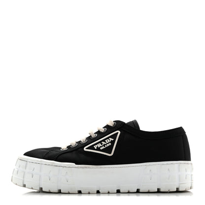 Prada Re-Nylon Gabardine Triangle Logo Double Wheel 50mm Sneakers 38.5 Black 1 of 11