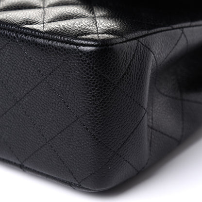Chanel Caviar Quilted Jumbo Double Flap Black 10 of 13