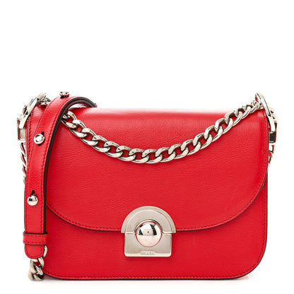 Prada Glace Calfskin Arcade Crossbody Bag Lacca 1 of 9