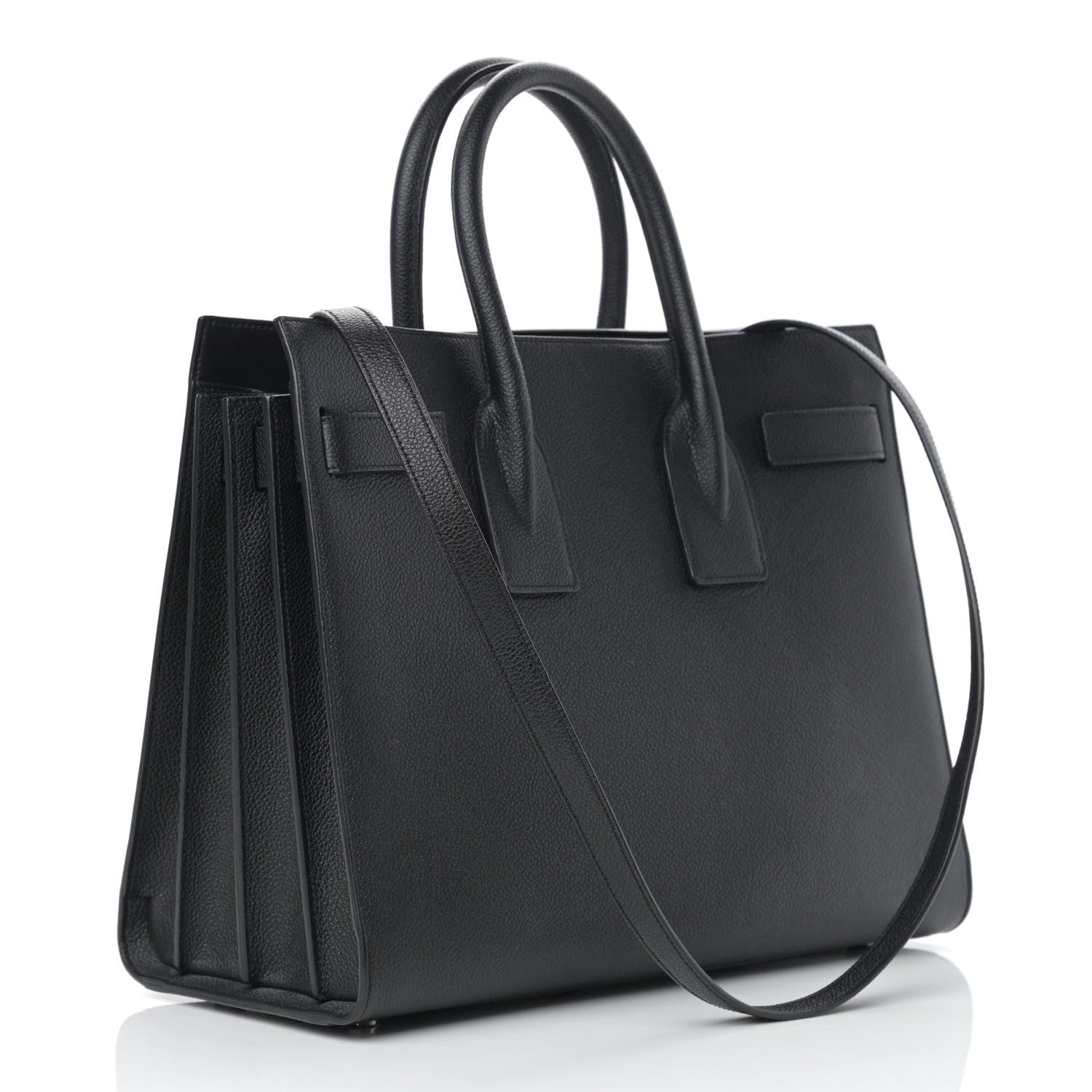 Saint Laurent Grained Calfskin Small Sac De Jour Black 3 of 9