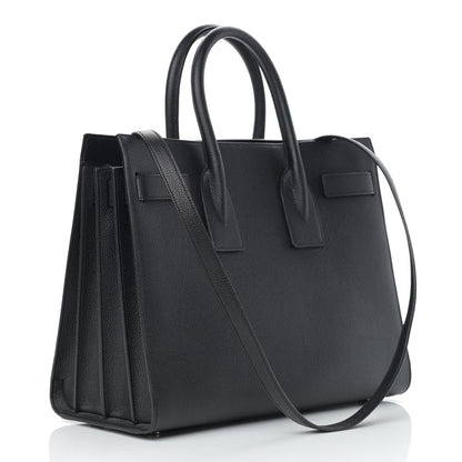 Saint Laurent Grained Calfskin Small Sac De Jour Black 3 of 9