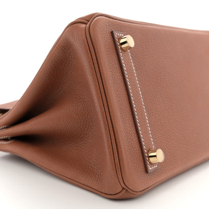 Hermes Natural Barenia Faubourg Birkin 25 Fauve 9 of 13