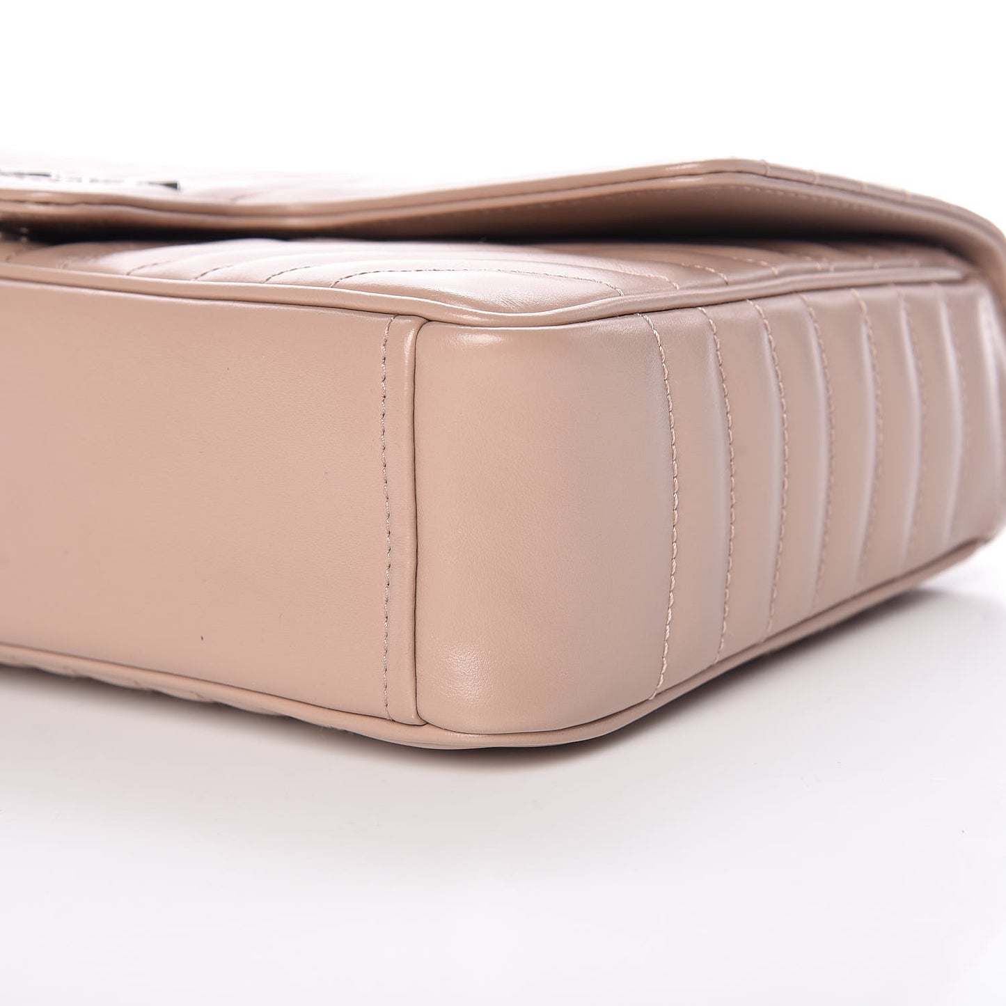 Soft Calfskin Impunture Diagramme Large Chain Flap Shoulder Bag Cipria