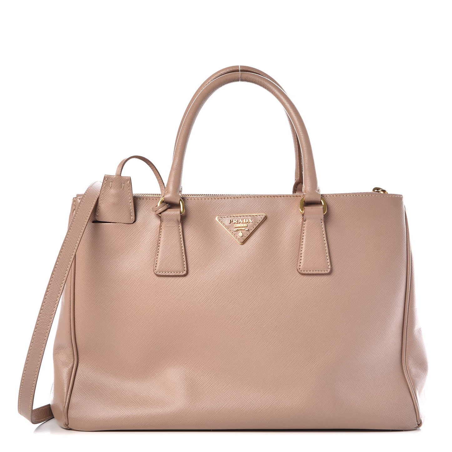 Saffiano Medium Galleria Double Zip Tote Cammeo