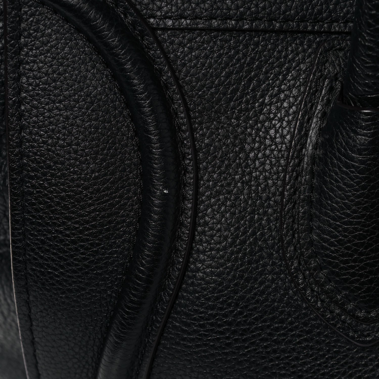 Celine Drummed Calfskin Shoulder Luggage Black 15 of 16