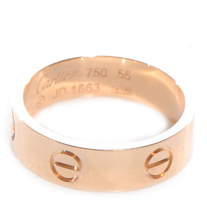 Cartier 18K Yellow Gold 5.5mm LOVE Ring 55 7.25 1 of 5