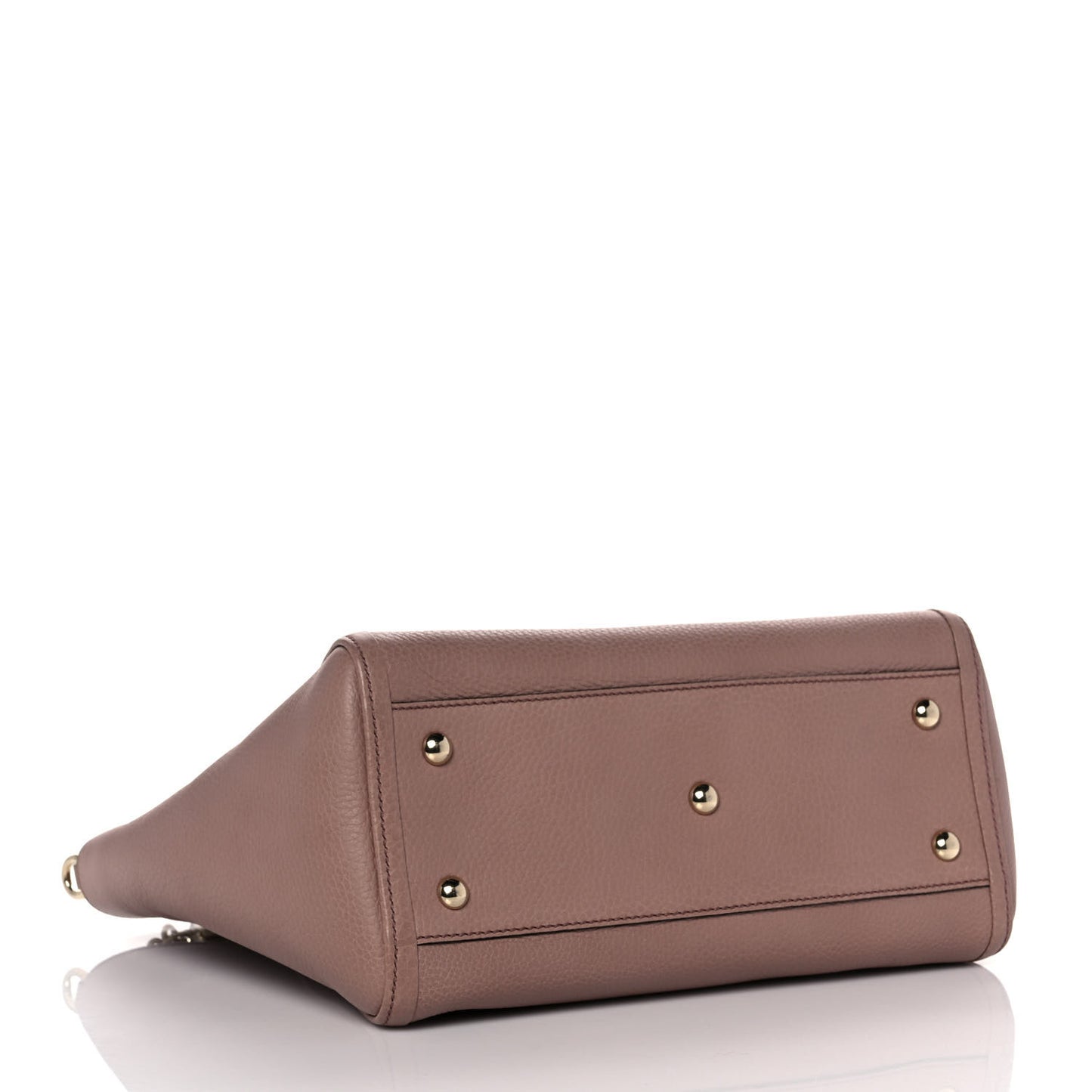 Pebbled Calfskin Small Soho Top Handle Bag Light Pink
