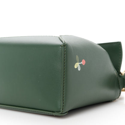 Loewe X SUNA FUJITA Satin Calfskin Mini Pandas Puzzle Edge Bag Bottle Green 10 of 11