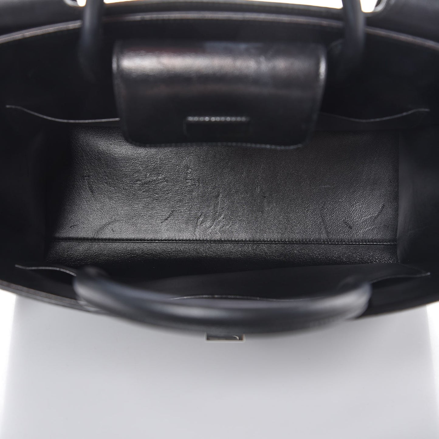 Grained Calfskin Large Diorever Flap Black