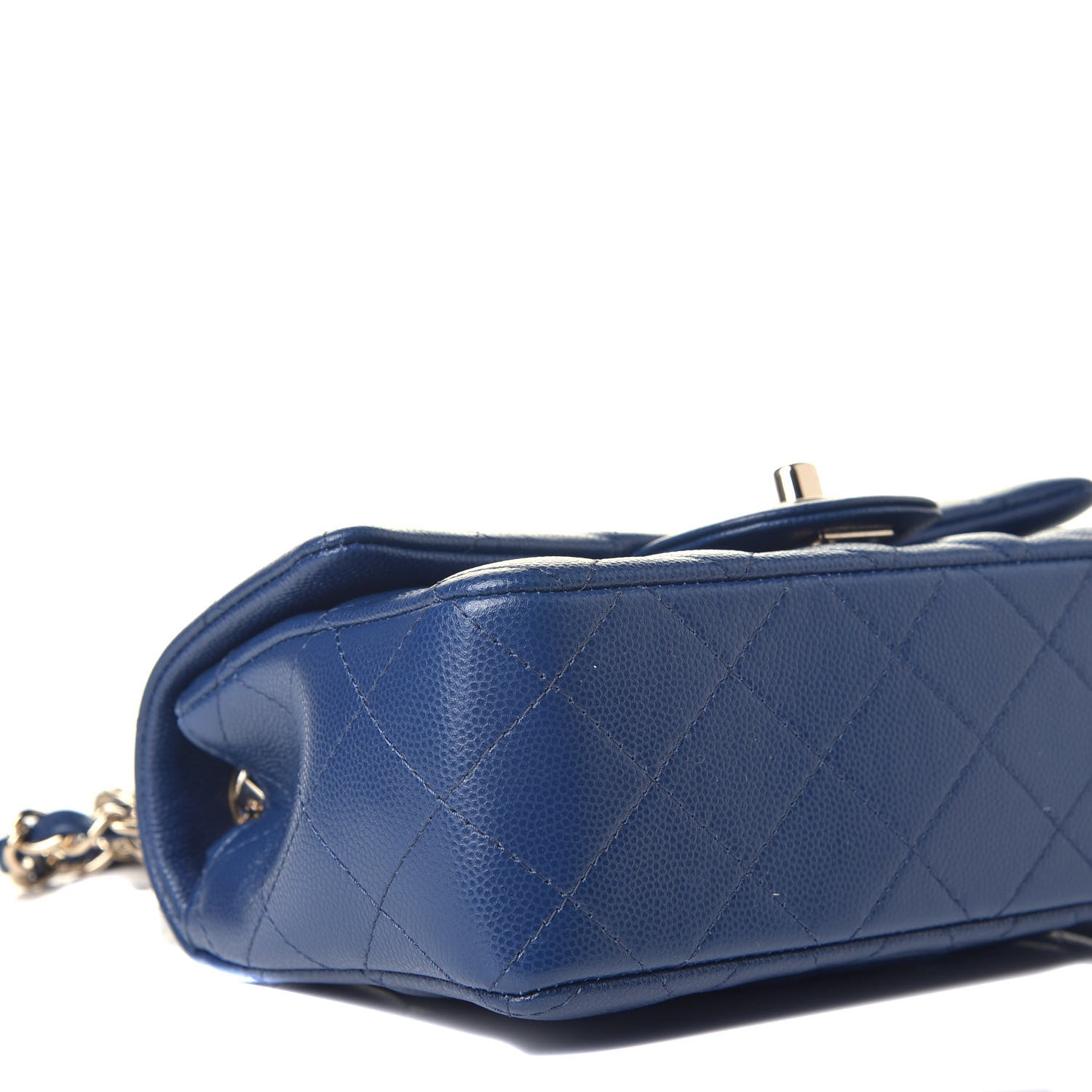 Chanel Caviar Quilted Mini Rectangular Flap Blue 8 of 10