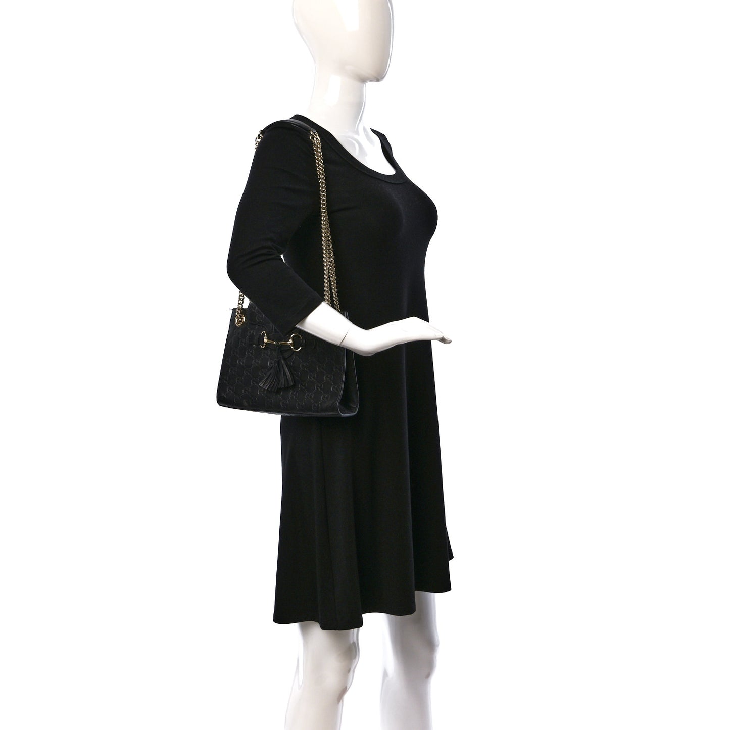 Guccissima Small Emily Shoulder Bag Black