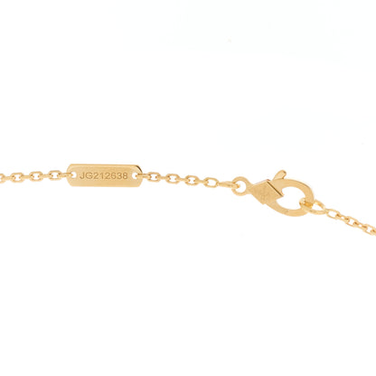 Van Cleef & Arpels 18K Yellow Gold Blue Agate Vintage Alhambra Pendant Necklace 5 of 6