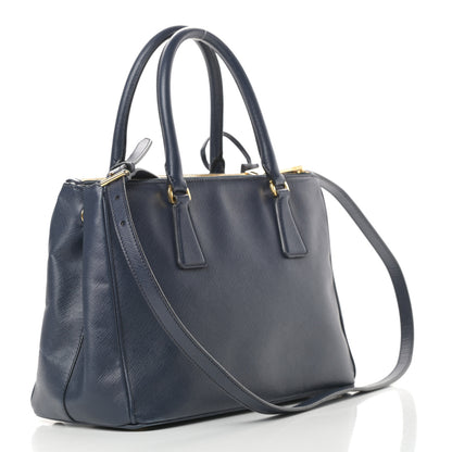 Prada Saffiano Small Galleria Double Zip Tote Bluette 3 of 22