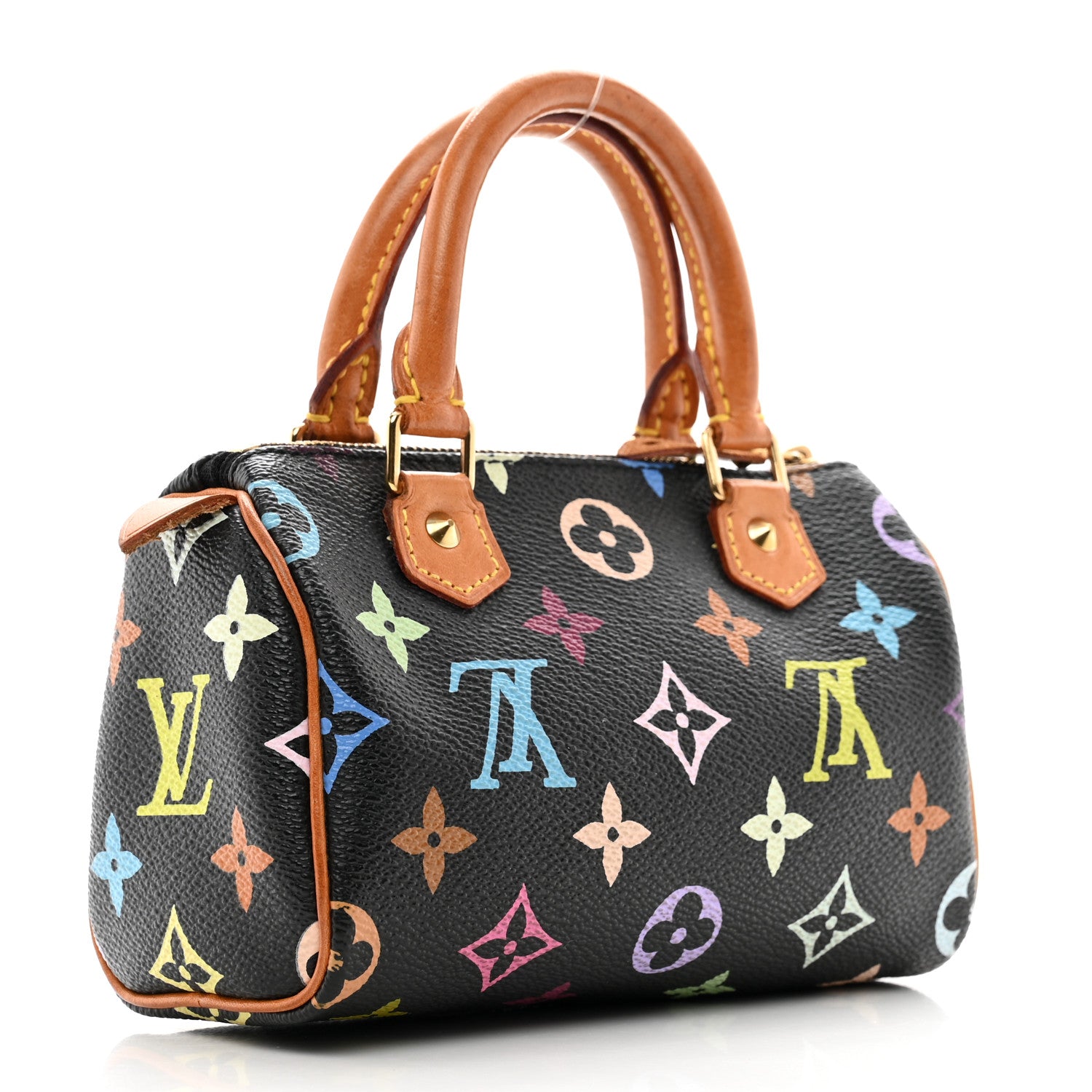 Louis Vuitton Monogram Multicolor Mini Sac HL Speedy Black 3 of 10