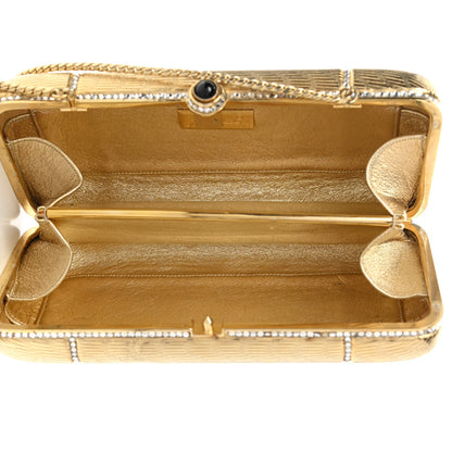 Judith Leiber Crystal Minaudiere Clutch Gold 4 of 25