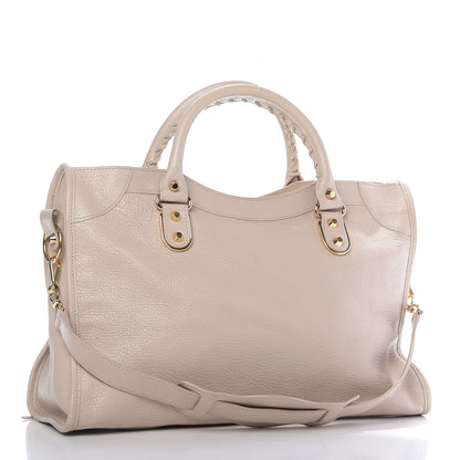 Balenciaga Chevre Gold Hardware Metallic Edge City Beige Praline 4 of 10