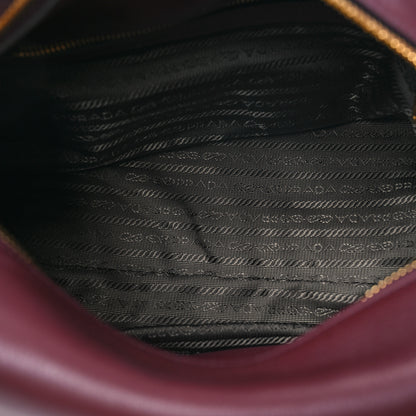 Prada City Calf Ribbon Bowling Bag Fuoco Granata 5 of 11